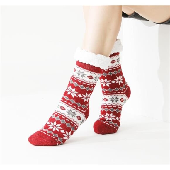 Fuzzy Fluffy Slipper Socks, 3 Pairs Womens Sherpa Non Slip Plush Comfy Cozy - Picture 6 of 7